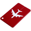 Aluminum Alloy Luggage Tags Baggage Suitcases Travel Labels Plane Shape Red W1A1