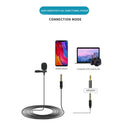 Clip-on Collar Tie Microphone Mobile Phone Recording Lavalier Mic (1.5m) A
