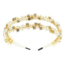 Wedding Bridal Crystal Diamante Headband Bridesmaid Double Row Tiara Crown