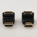 90 Degree + 270 Degree HDMI Male to Female Right Angle Adapter Connector