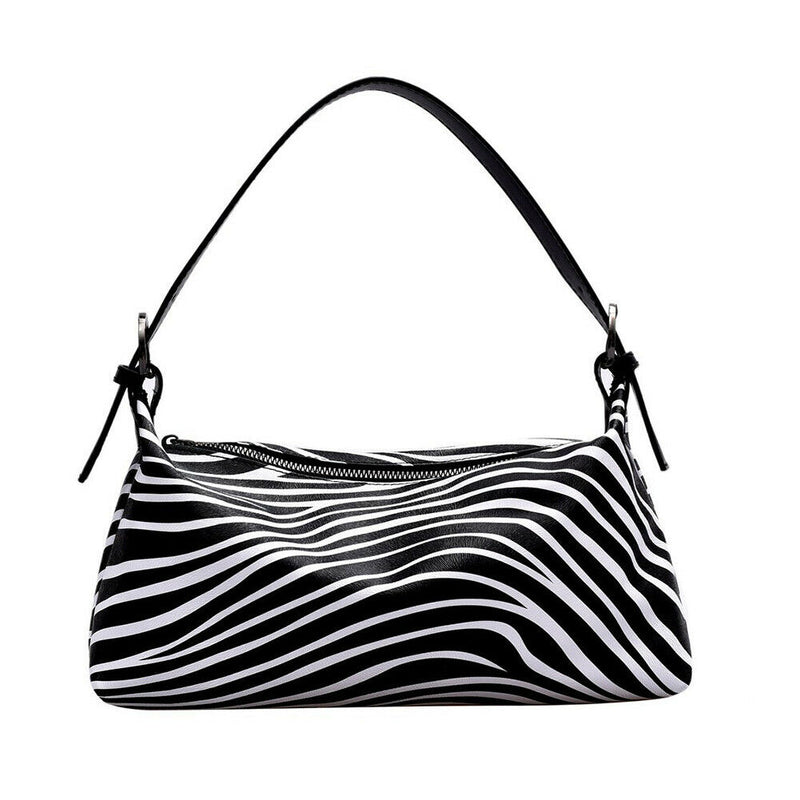 Retro Animal Print Messenger Bag Women Portable Shoulder Handbag (3 Zebra)