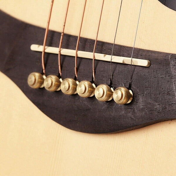 6pcs Pure Copper Acoustic Guitar Bridge Pins String Nail Pins Chord Cone