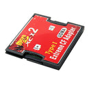 Dual Port SD to CF Card Adapter MMC SDHC SDXC to Compact Flash Type I Card