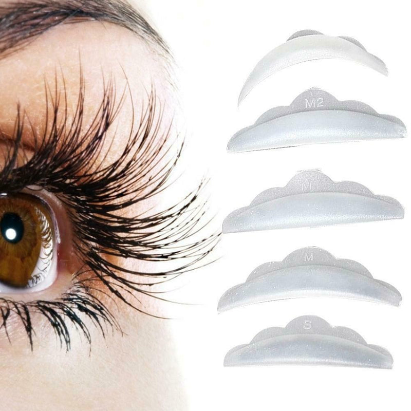 5 Pcs Reusable Eyelash Lift Perming Silicone Curler Curling Pads Patches Shields