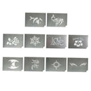 10pcs DIY Reusable Body Face Paint Stencils Template for Dress Party Make Up