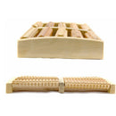 Wooden Foot Massager Wooden Five Row Stress Relieving Treatment Relaxing Ma