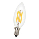 LED Filament Candle Light Bulb For Chandelier Ceiling Light A-Warm White 6W