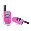 2X Cute T-388 Children Walkie Talkies Pink Kids UHF 446MHz 8 Channel Gifts bs