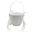 Small White Wedding Flower Girl Basket