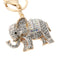 Popular Inlaid Color Cast Elephant Keychain Ladies Bag Pendant(White)  A