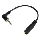 3.5mm 90 Degree Right Angled 3-Pole TRRS Male To TRRS Female Stereo 4-Pole Cable