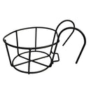 6x Railing Planter Baskets Flower Pot Holder Hanger Iron Plants Rack Pots Stand