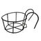 6x Railing Planter Baskets Flower Pot Holder Hanger Iron Plants Rack Pots Stand