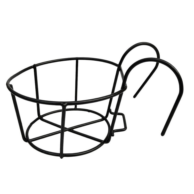 6x Railing Planter Baskets Flower Pot Holder Hanger Iron Plants Rack Pots Stand