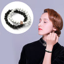 Women Men Couples Bangles Volcanic Stone Party Stone Beads Trendy Alloy