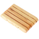 Portable Bamboo Wooden Soap Dish Shower Case Holder Container Storage Box Pl ME