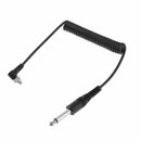 6.35mm Plug to Male PC Flash Sync Cable Screw Lock for Studio Trigger Light Pipe