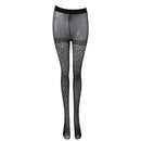 Women's Jacquard Leopard Pantyhose Tights Black