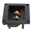 MagiDeal Car Stereo 2way Speaker Box Terminal Round Square Connectors Red