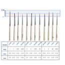 12pcs Manicure Tool Paint Brush Set Nylon Nail Art Cusp Detail Liner Extra Fine