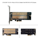 2 Port Ngff M.2 B & M Key To Pci-E 4X Adapter Card Pci-E Riser Sata To Pci- S6T7