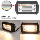 Car Truck LED Work Lamp Bar 5 inch 72W 8000LM IP67 Driving Off-road Strobe Light