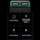 8-Slot LCD Display USB Battery Charger for AA AAA C/D Rechargeable Battery
