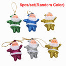 6pc Santa Pendants Home Decorations Hanging Christmas DecorationsS Hn