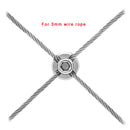 2 Pack 316 Stainless Steel 90 Degree Cross Clip 3mm Wire Rope Fitting Hardware -
