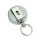 Retractable Metal Card Badge Holder Steel Recoil Ring Pull Belt Clip Key Ch