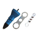 Electric Rivet Nut Gun Drill Adapter Rivet Drill Attachment Lower Noise Blue