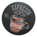 100% Espresso Advertising Board Plate Metal Round Tin Sign Wall Decor Plaque