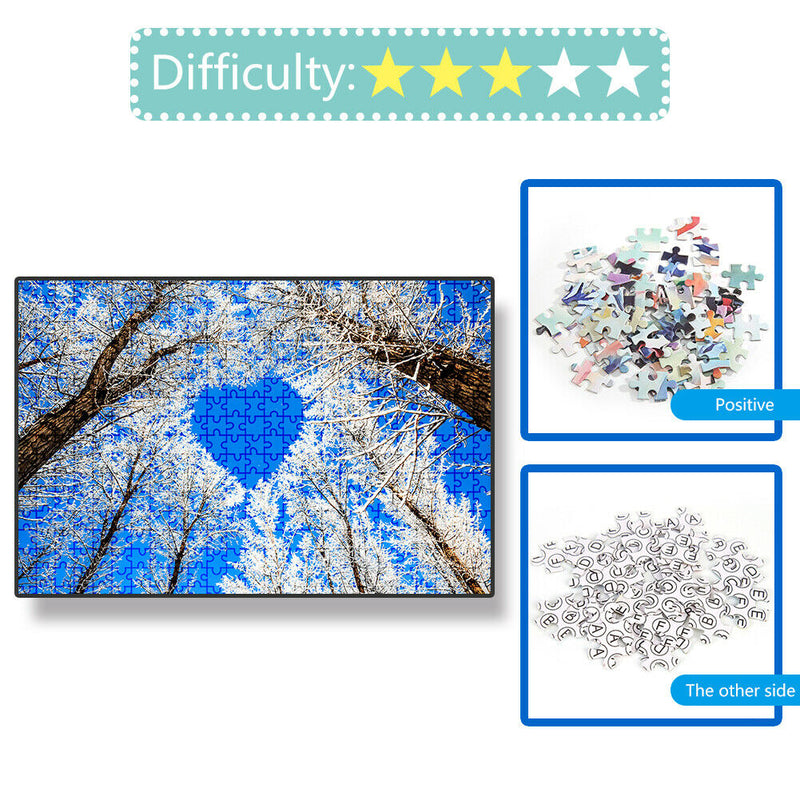 Paper Puzzles 1000pcs Heart Shape Tree Assemble for Adults Kids Jigsaw Toys