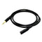 4.9ft Black Durable PVC 6.35mm to 3.5mm Male Female Audio Line Connector