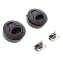 2pcs Nylon Marine Boat Hatch Latches Turning Lock Lift Handle Black
