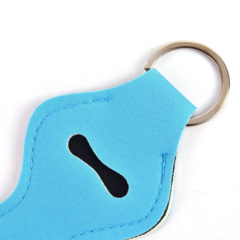 Neoprene Floral Waterproof Lipstick Chapstick Lip Balm Holder Bag Key Chain OZ