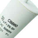 50uF 450VAC CBB60 Motor Start Running Capacitor White for Washing Machine