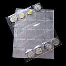 1X Clear 20 Pockets Plastic Coin Holders Storage Collection Money Album Case