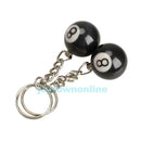 2pcs Billiard Pool Keychain Snooker Table Ball Key Ring Gift Lucky NO.8