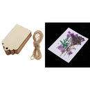 11x Unfinished Wood Pieces Decor Dried Flowers Bookmark Board Card