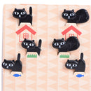 Black Cat Fruit Forks Cute Cartoon Plastic Fork Kitten Bento Decoration Label JR