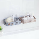 Bathroom Shelf Wall Mounted Storage Basket Punch Free Storage Rack Shower O V1M5