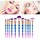 12pcs Loose Powder Foundation Blending Blush Eye Shadow Makeup Brushes Set A