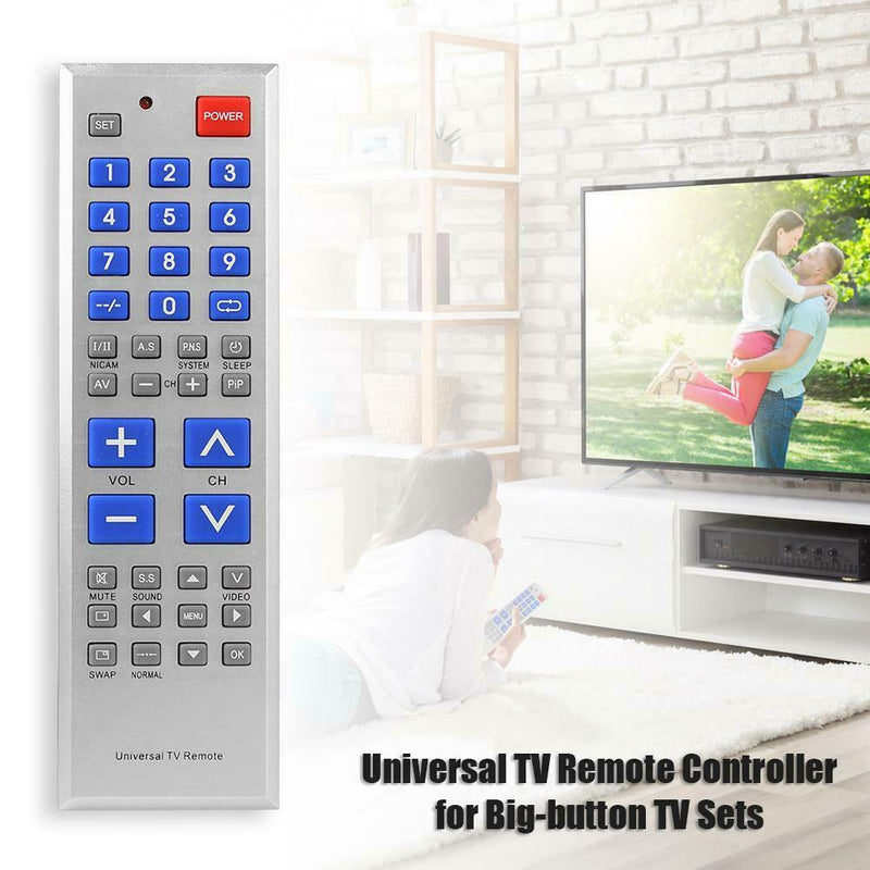 Universal TV Remote Control Oversize Key Controller for Big-button TV Sets