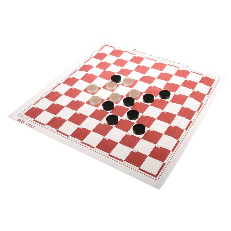 Drafts Game 10x10 Square Portable International Checkers 40