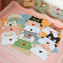Folding Cute Mini Animal Card with Envelope Message Birthday Greeting Card Gifts