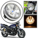 Round Motorcycle Headlight Headlight Halogen Lamp 12V Replacement for