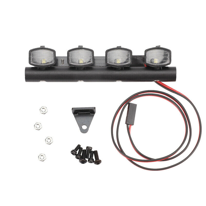 RC LED Light Bar Roof Lamp for 1/10 Traxxas Trx4 SCX10 D90 RC 4WD Crawler CaS4F3