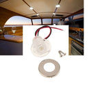 Round LED Livewell Courtesy Lights Marine Boat RV 12V DC Clear Lens