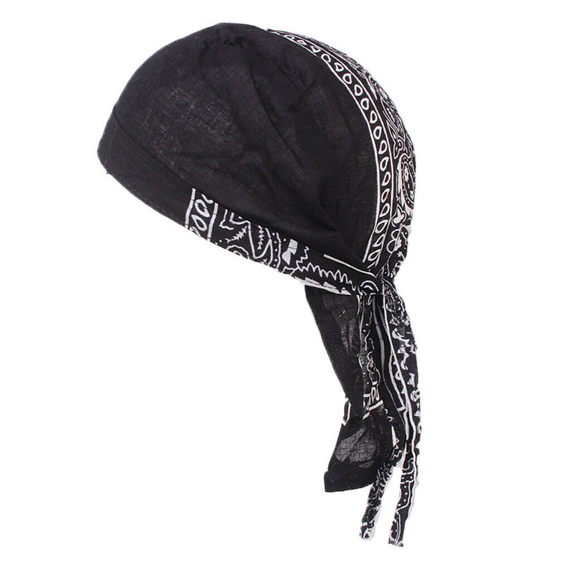 Turban Hat Chemo Cap Muslim Beanie Hair Loss Headscarf Cover Headwear Black